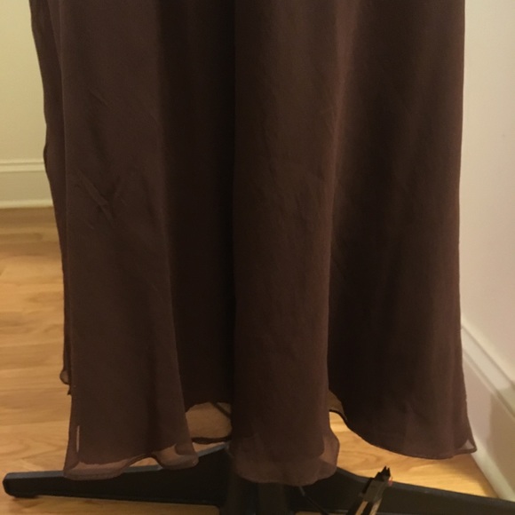 Long brown beaded evening gown - Picture 3 of 8